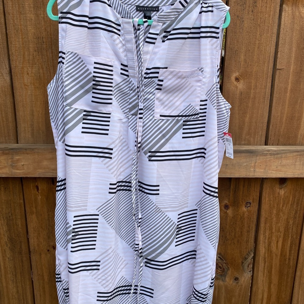 XL SLEEVELESS SHIRT DRESS